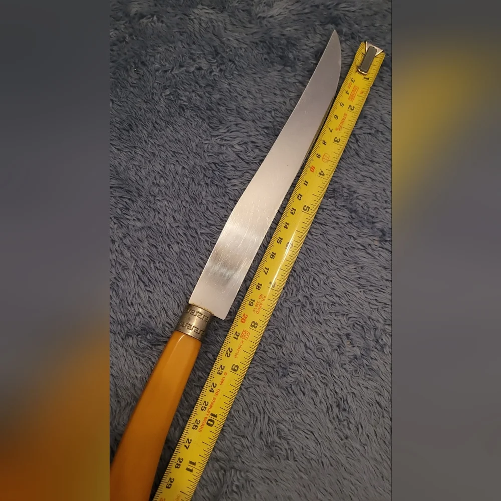 Vintage‎ Sheffield England Lifetime Cutlery Butterscotch Handle Stainless Steel